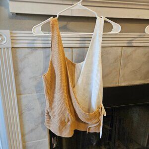 NWOT Women's Shein Sleeveless Wrap-front Sweater Tank